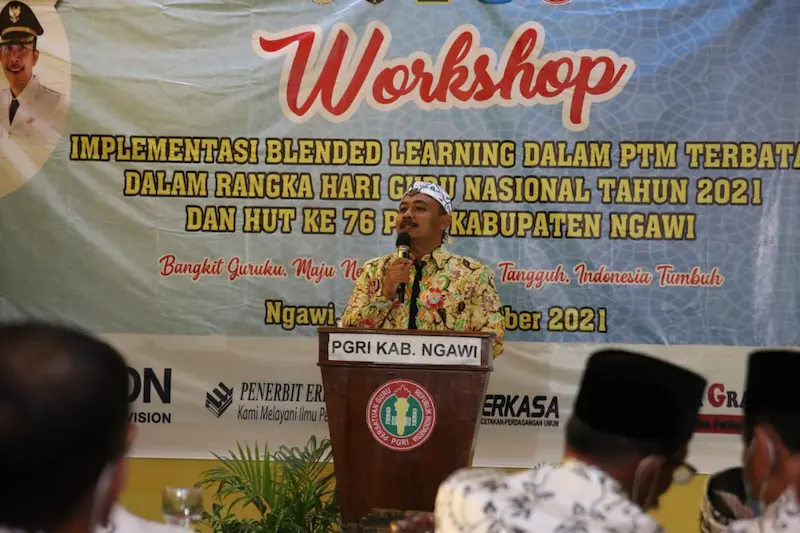 Workshop Implementasi Blended Learning, Bupati Ngawi Berikan Apresiasi Ke Semua Guru