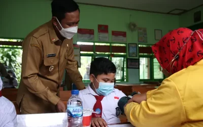 Tinjau Vaksinasi Anak Usia 6-10 Tahun, Wabup Ngawi Minta Percepatan Di Semua Puskesmas