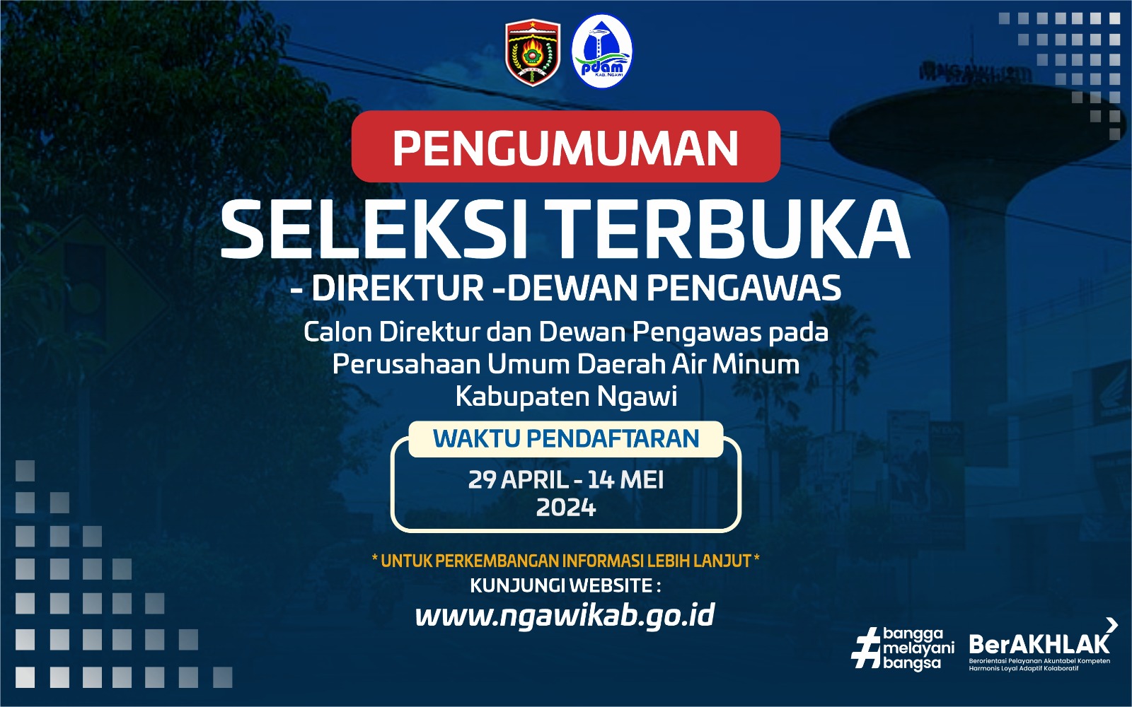 Pengumuman Seleksi Terbuka Direktur Dewan Pengawas Perusahaan Umum