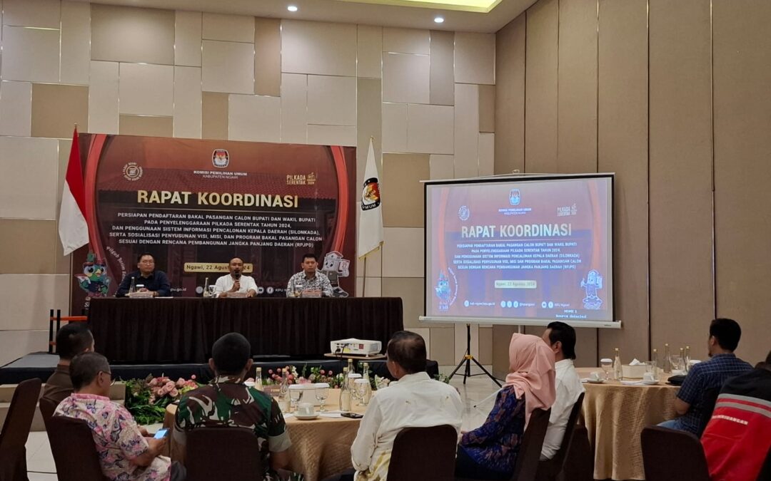 Rakor Persiapan Pendaftaran Pasangan Bacalon Bupati dan Wakil Bupati Ngawi Tahun 2024