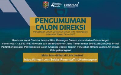 Panitia Seleksi Calon Direksi Perumda Air Minum Tirto Kertonegoro Kabupaten Ngawi