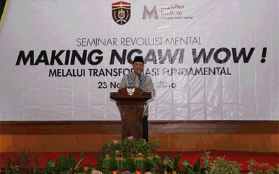 Hermawan Kertajaya Berikan Seminar Revolusi Mental Making Ngawi Wow