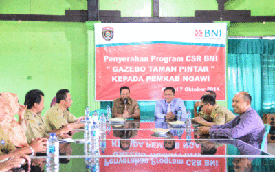 SEKDA Kab.Ngawi Terima Bantuan Gazebo Dari Bank BNI Cabang Ngawi